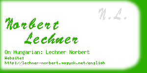 norbert lechner business card